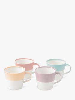 Royal Doulton 1815 Bright Colours Porcelain Mugs, Set of 4, 400ml, Assorted, Assorted