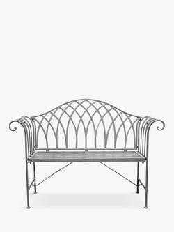 Gallery Direct Duchess 2-Seater Metal Garden Bench, Estate