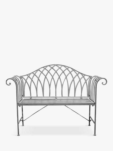 Gallery Direct Duchess 2-Seater Metal Garden Bench, Estate