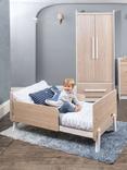 Boori Natty Cotbed with Mattress, White/Oak