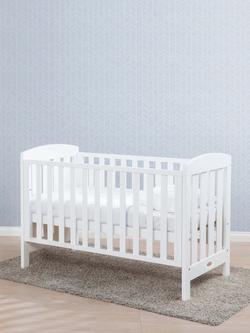 Boori Alice Cotbed with Mattress, White, White