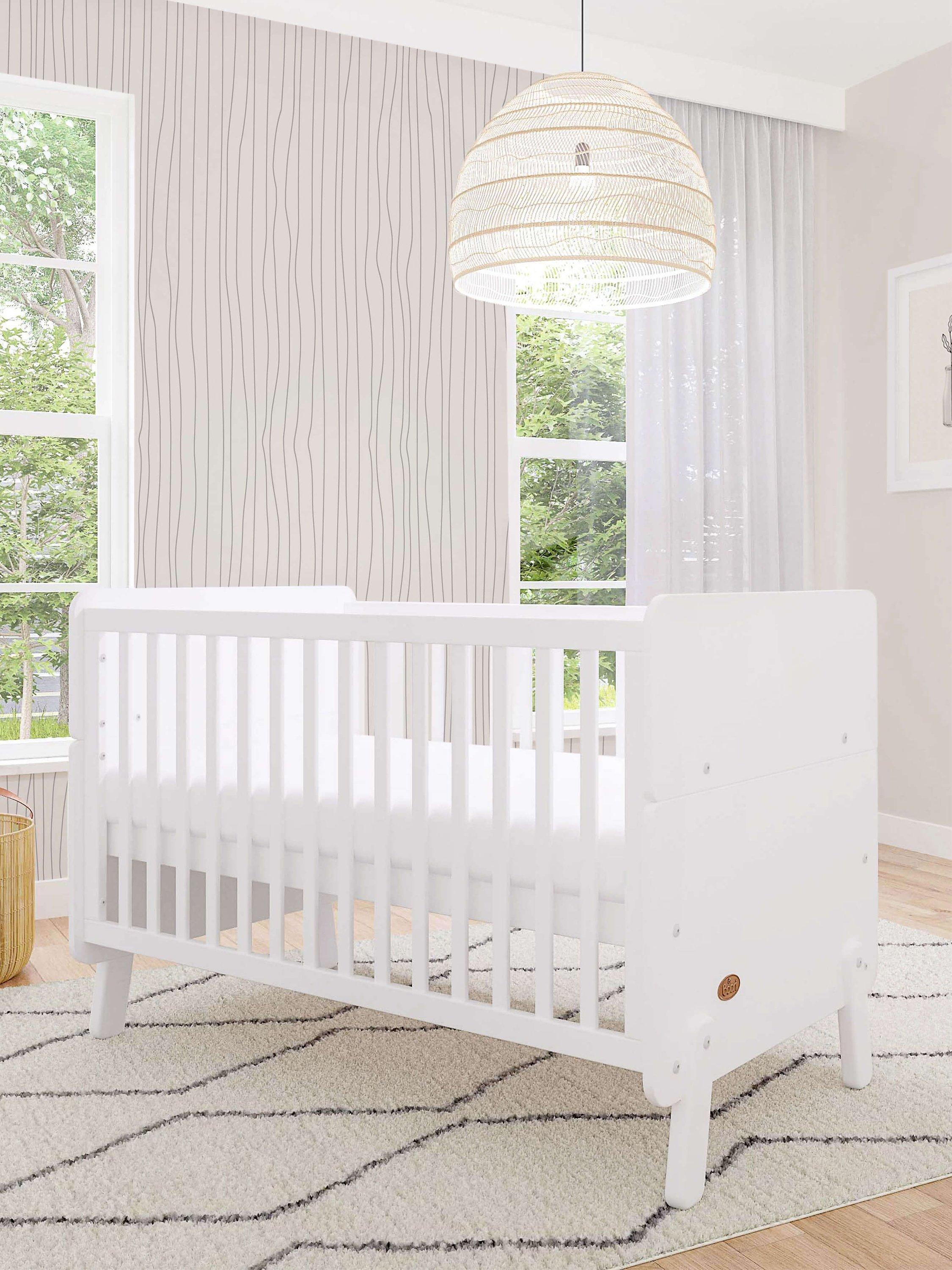 Boori Natty Cotbed with Mattress, White