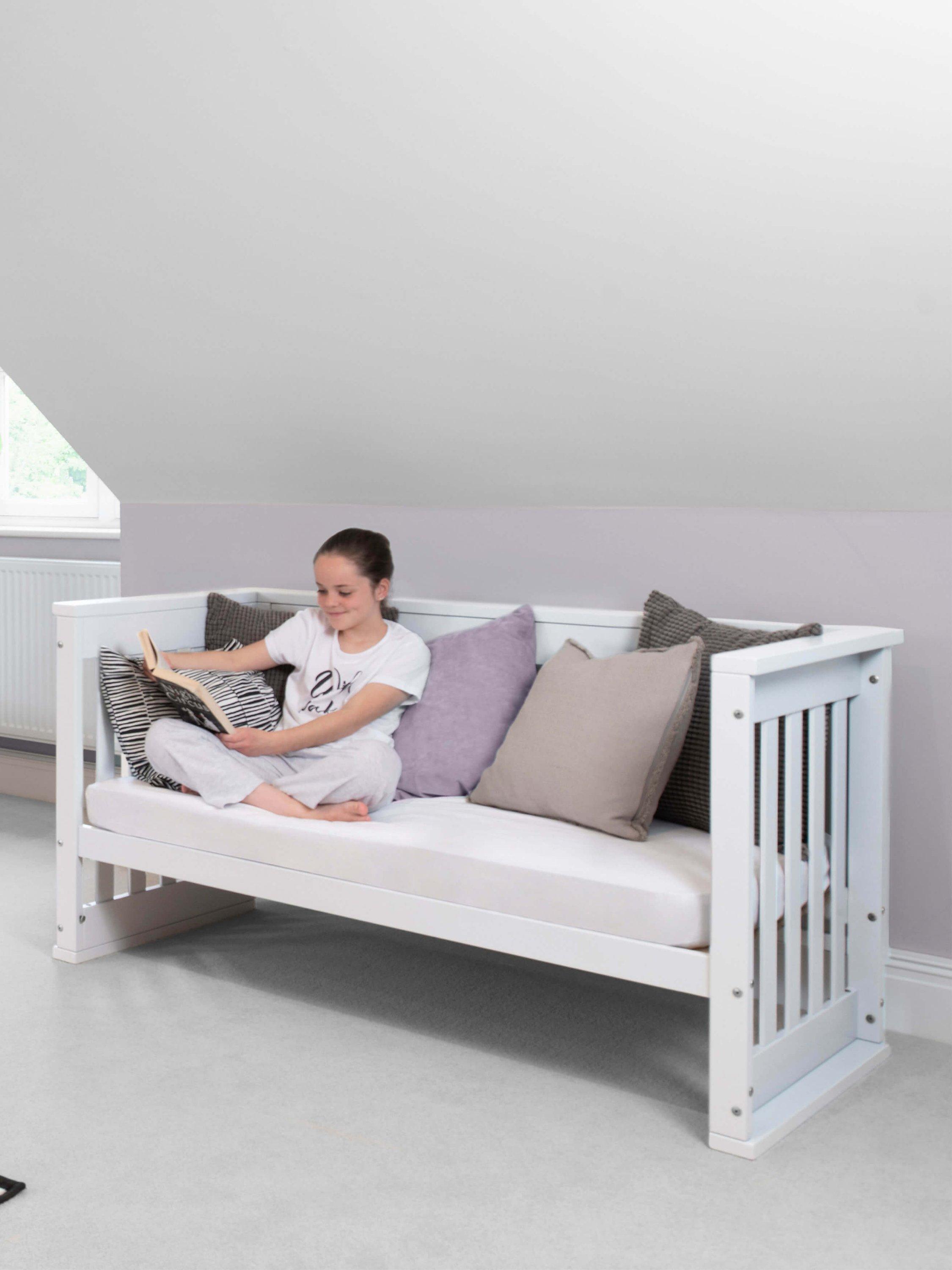 Boori Eton Convertible Plus Cotbed with Mattress White