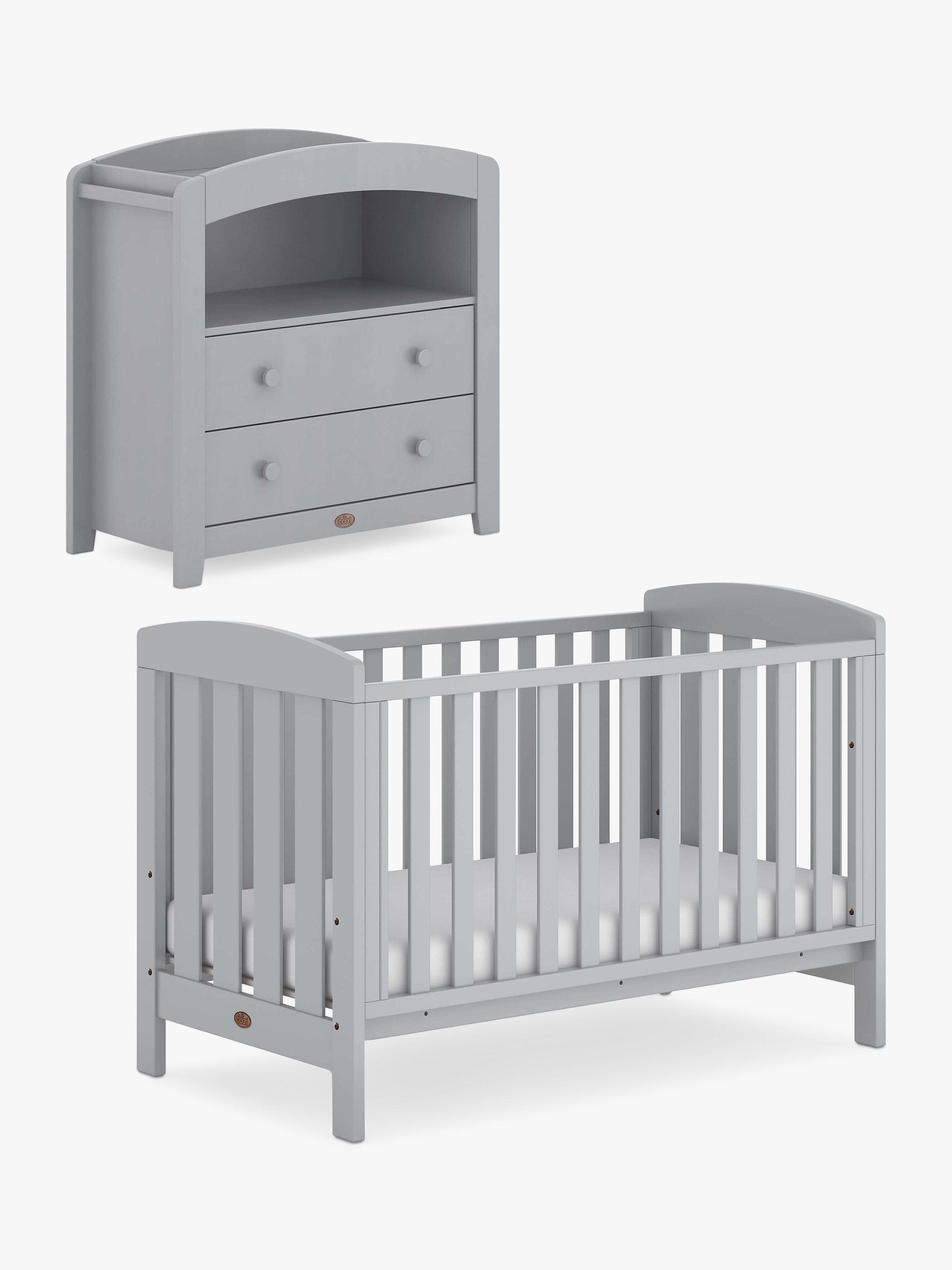 Boori Alice Cotbed with Mattress & Dresser, Pebble