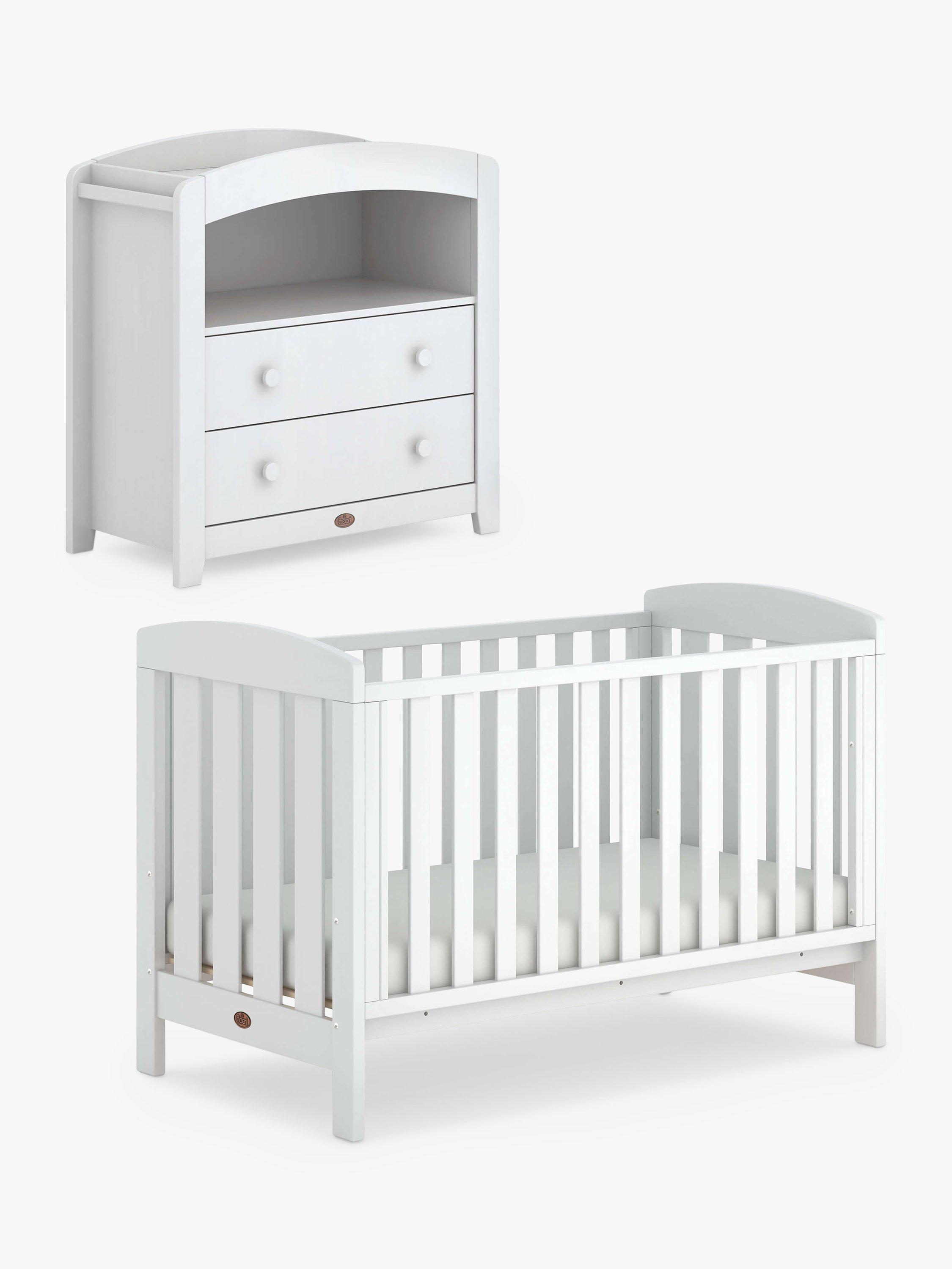 Boori Alice Cotbed with Mattress & Dresser, White