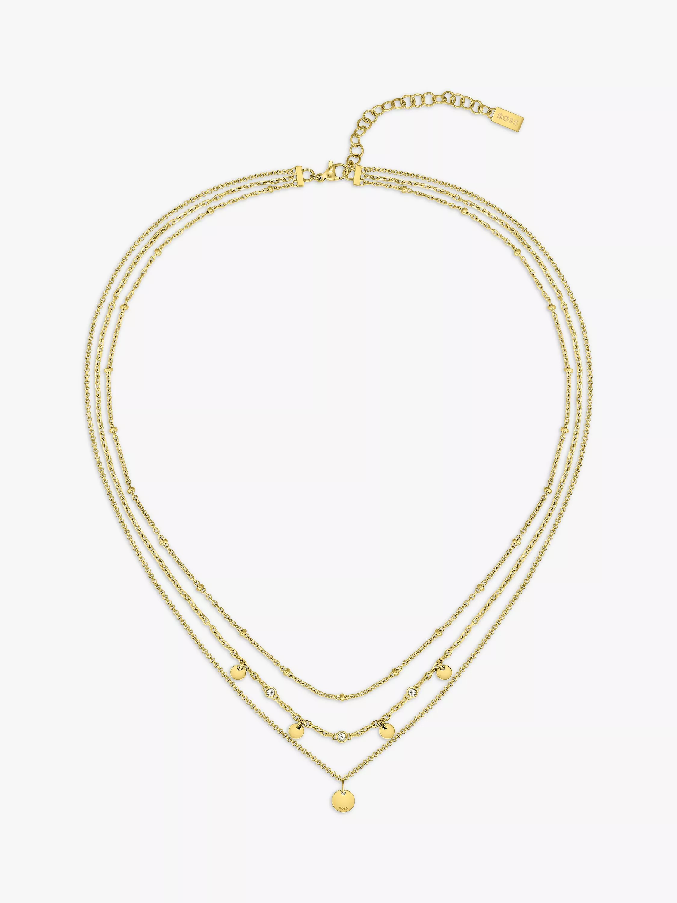 BOSS Iris Crystal Layered Necklace