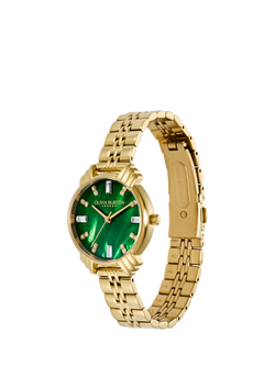 Olivia Burton Women's Art Deco Crystal Bracelet Strap Watch - view 2, Gold/Green Ob16dc02