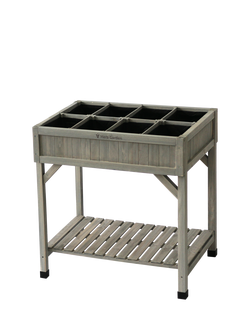 VegTrug Outdoor Herb Garden Planter, FSC-Certified (Cedar Wood), Grey Wash