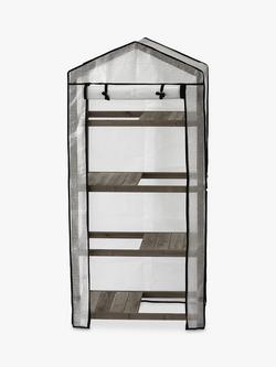 VegTrug Outdoor Tall Covered Nursery Greenhouse, FSC-Certified (Cedar Wood), Grey Wash