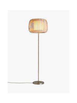 John Lewis Harmony Ribbon New Base Floor Lamp, Grey/Chrome