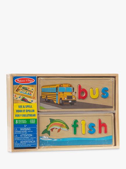 Melissa & Doug See & Spell Wooden Learning Toy - view 2, Multi