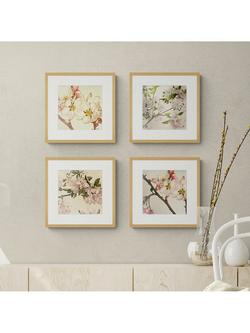 John Lewis Print Punk Studio 'Vintage Blossom' Framed Print & Mount, Set of 4, 32 x 32cm, Multi - view 2, Multi