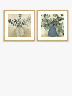 John Lewis Emma Scarvey 'Still Life' Framed Print & Mount, Set of 2, 61.5 x 61.5cm, Green/Multi, Green/Multi