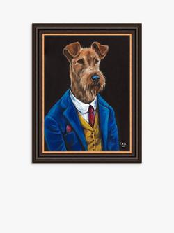 John Lewis Louise Brown 'Sir Fergus Fleabag' Framed Print, 47 x 37cm, Blue/Multi, Blue/Multi