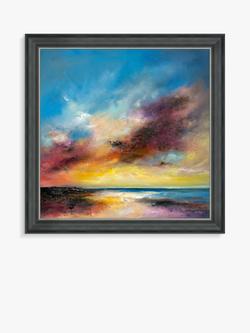 John Lewis Anna Schofield 'Postive Energy' Framed Print, 93 x 93cm, Blue/Multi, Blue/Multi