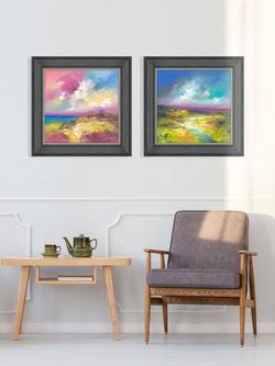 John Lewis Anna Schofield 'Field Calmness & Purple Valley' Framed Print, Set of 2, 53 x 53cm, Multi - view 2, Multi