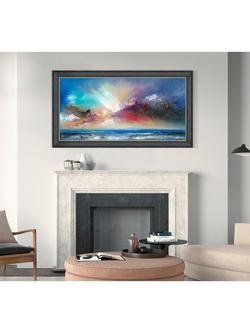 John Lewis Anna Schofield 'Blue Delight' Framed Print, 73 x 123cm, Blue/Multi - view 2, Blue/Multi