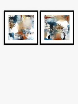 John Lewis Natasha Barnes 'Continuity' Abstract Framed Print & Mount, Set of 2, 61.5 x 61.5cm, Multi, Mutli