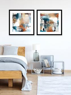 John Lewis Natasha Barnes 'Continuity' Abstract Framed Print & Mount, Set of 2, 61.5 x 61.5cm, Multi - view 2, Mutli