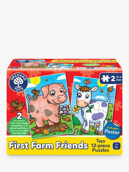 Orchard Toys First Farm Friends Jigsaw Puzzles, 24 Pieces, 