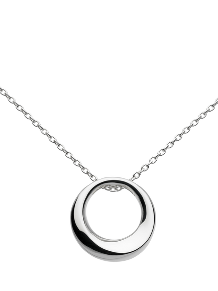 Kit Heath Bevel Cirque Pendant Necklace, Silver, Silver