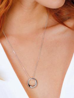 Kit Heath Bevel Cirque Pendant Necklace, Silver - view 2, Silver