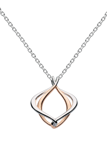 Kit Heath Alicia Pendant Necklace, Silver/Rose Gold, Silver/Rose Gold
