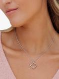 Kit Heath Alicia Pendant Necklace, Silver/Rose Gold