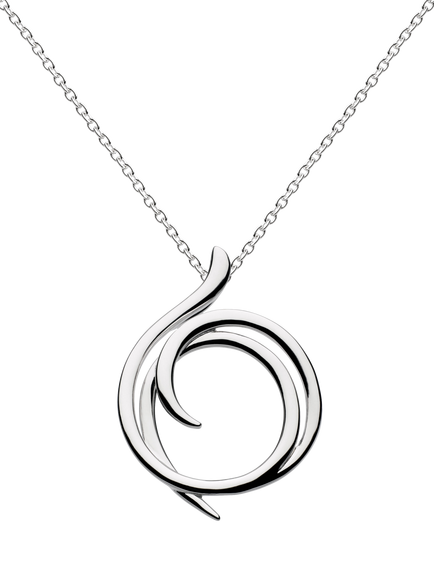 Kit Heath Entwine Helix Wrap Sterling Silver Pendant Necklace, Silver, Silver