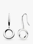 Kit Heath Bevel Cirque Drop Earrings, Silver