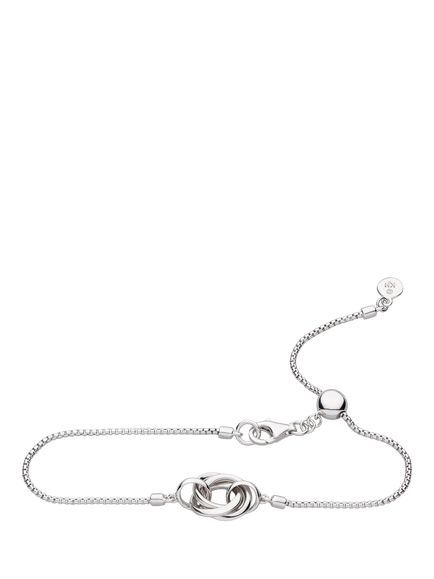 Kit Heath Bevel Trilogy Slider Bracelet, Silver, Silver