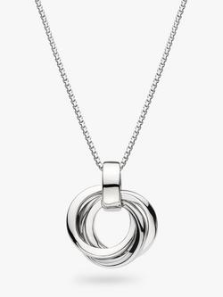 Kit Heath Bevel Cirque Trilogy Pendant Necklace, Silver