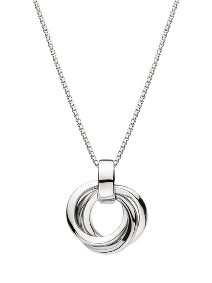 Kit Heath Bevel Cirque Trilogy Pendant Necklace, Silver