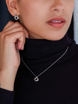 Kit Heath Bevel Cirque Trilogy Pendant Necklace - view 2, Silver