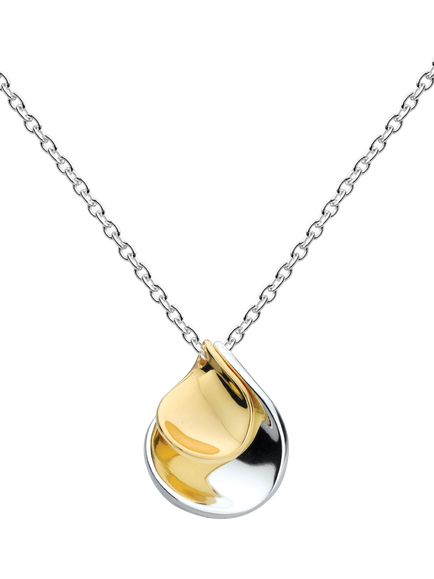 Kit Heath Blossom Enchanted Petal Pendant Necklace, Silver/Gold, Silver/Gold