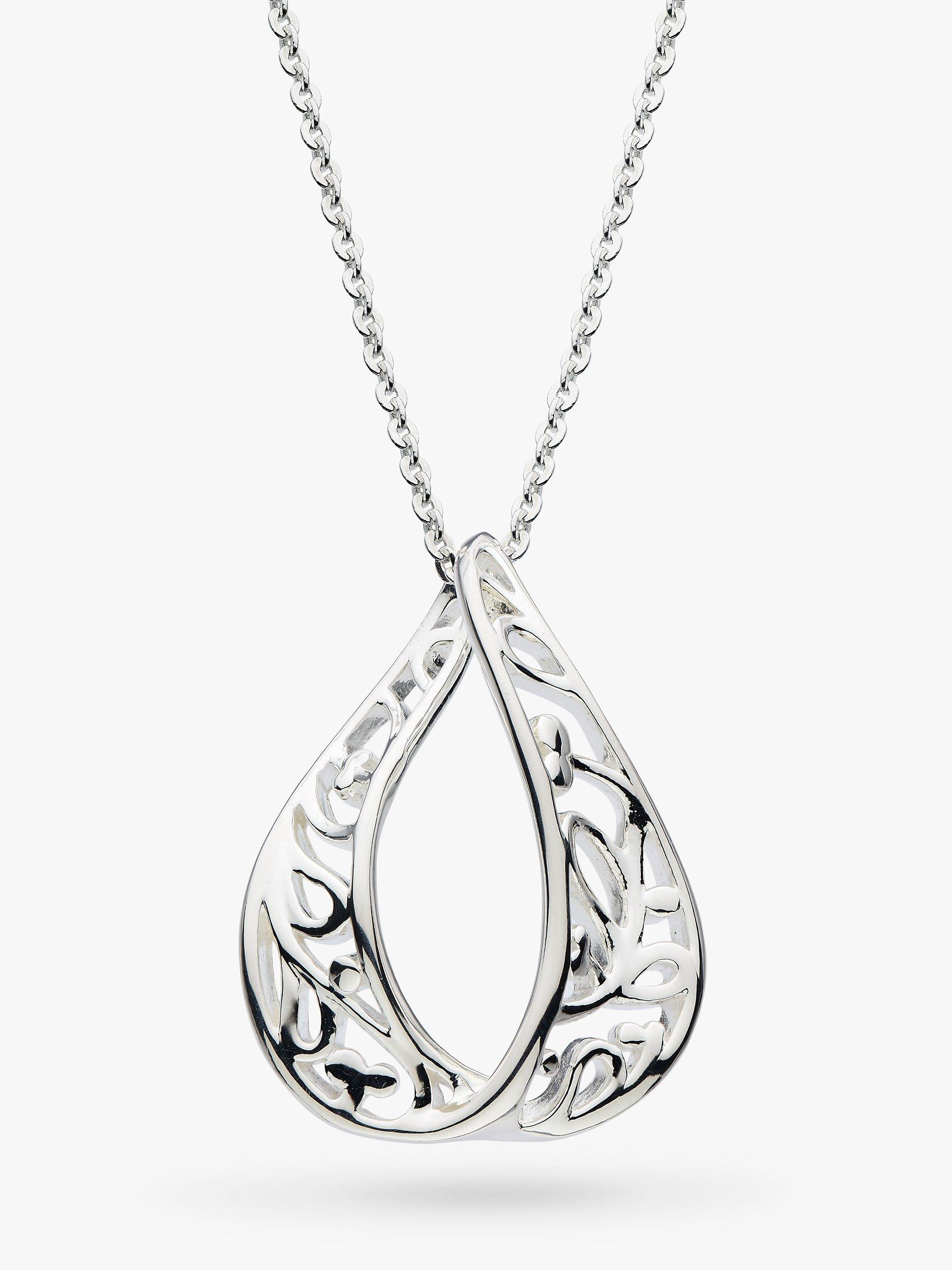 Kit Heath Blossom Flourish Loupe Pendant Necklace, Silver