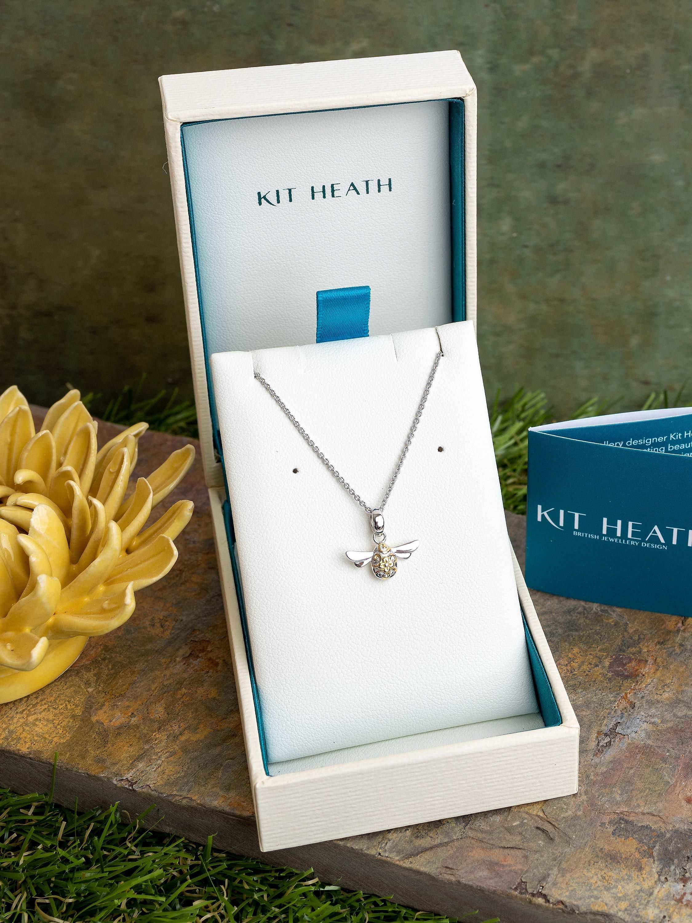 Kit Heath Blossom Flyte Honey Bee Mini Pendant Necklace Silver Gold