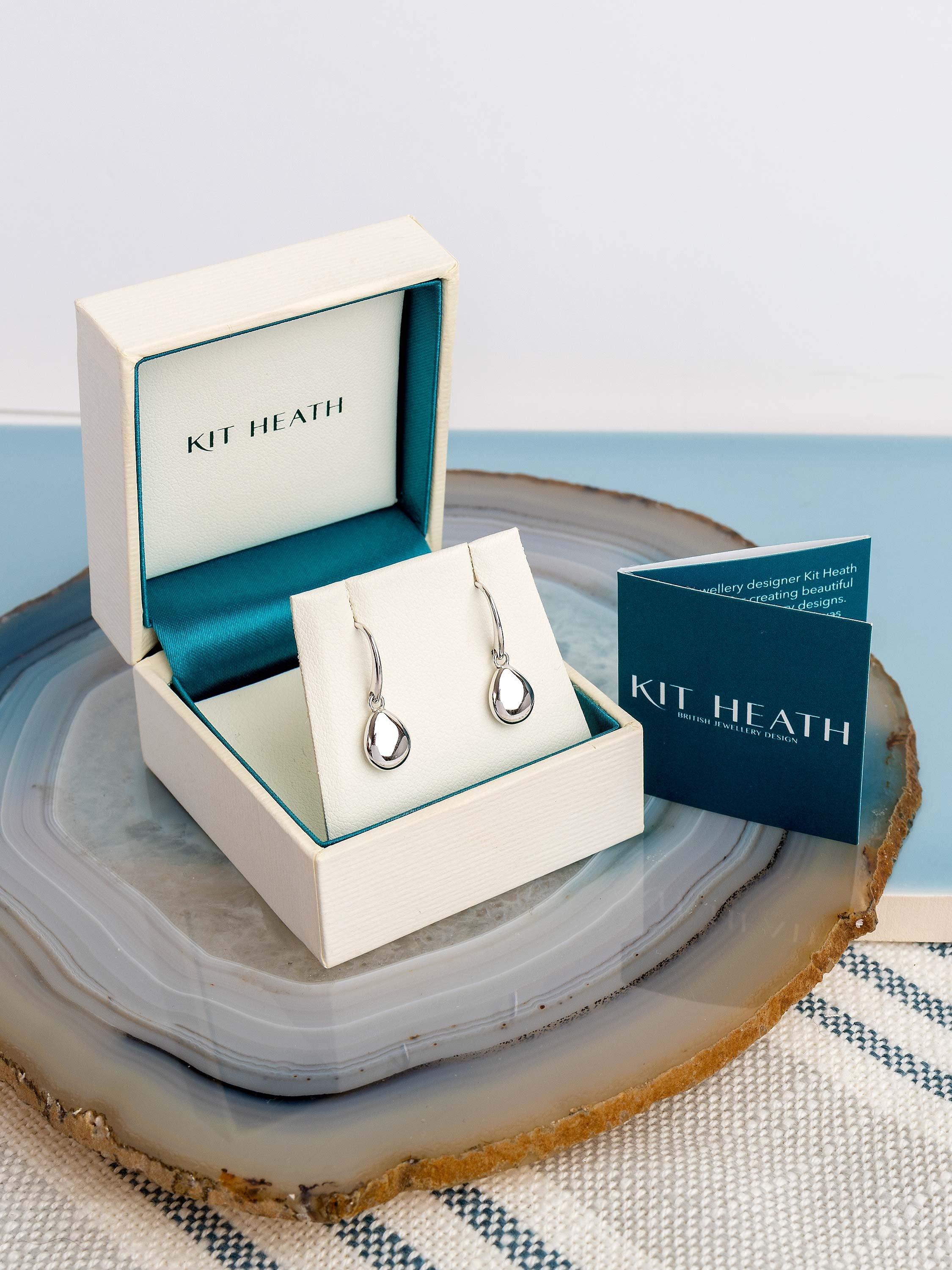 Product image 3 of 4, which shows Kit Heath Coast Pebbles Droplet Drop Earrings, Silver