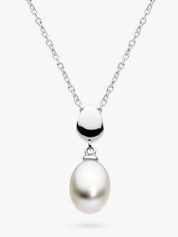 Kit Heath Coast Pebble Pearl Freshwater Pearl Pendant Necklace, Silver/White, Silver