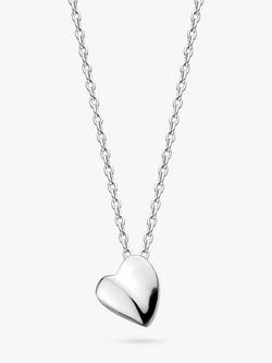 Kit Heath Miniature Heart Sterling Silver Pendant Necklace, Silver, Silver