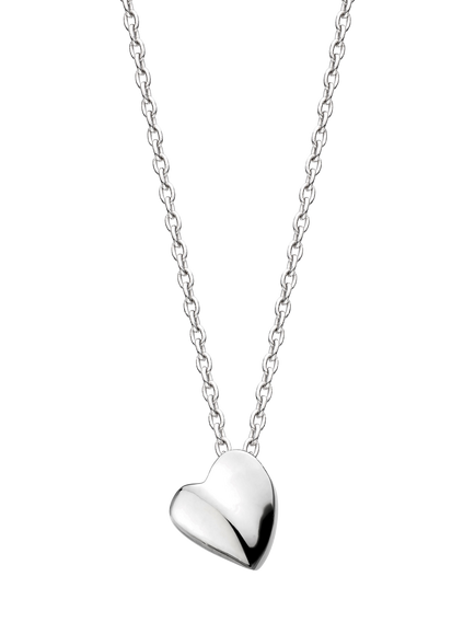 Kit Heath Miniature Heart Sterling Silver Pendant Necklace, Silver, Silver