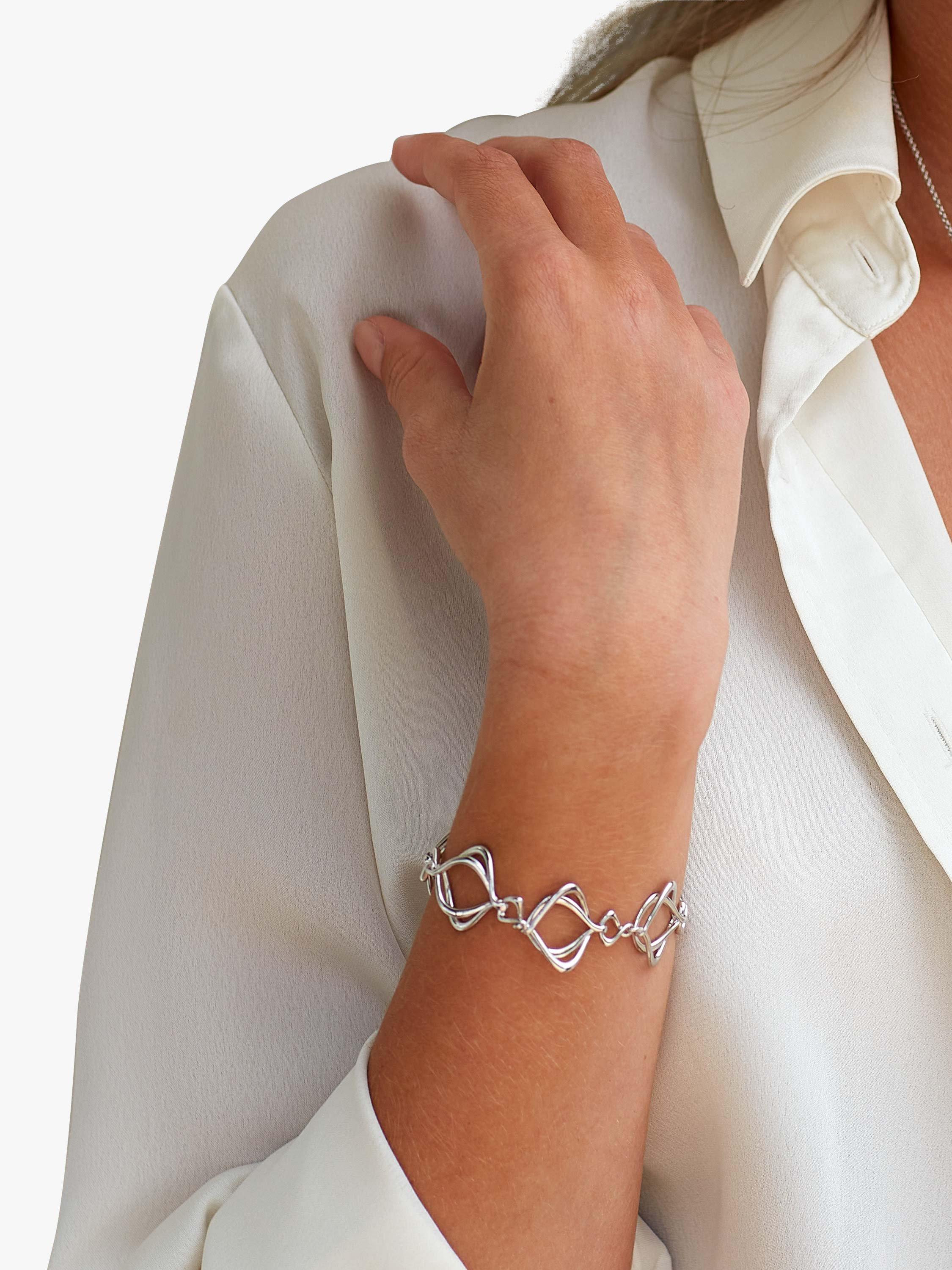 Product image 3 of 5, which shows Kit Heath Alicia Sterling Silver Bracelet, Silver