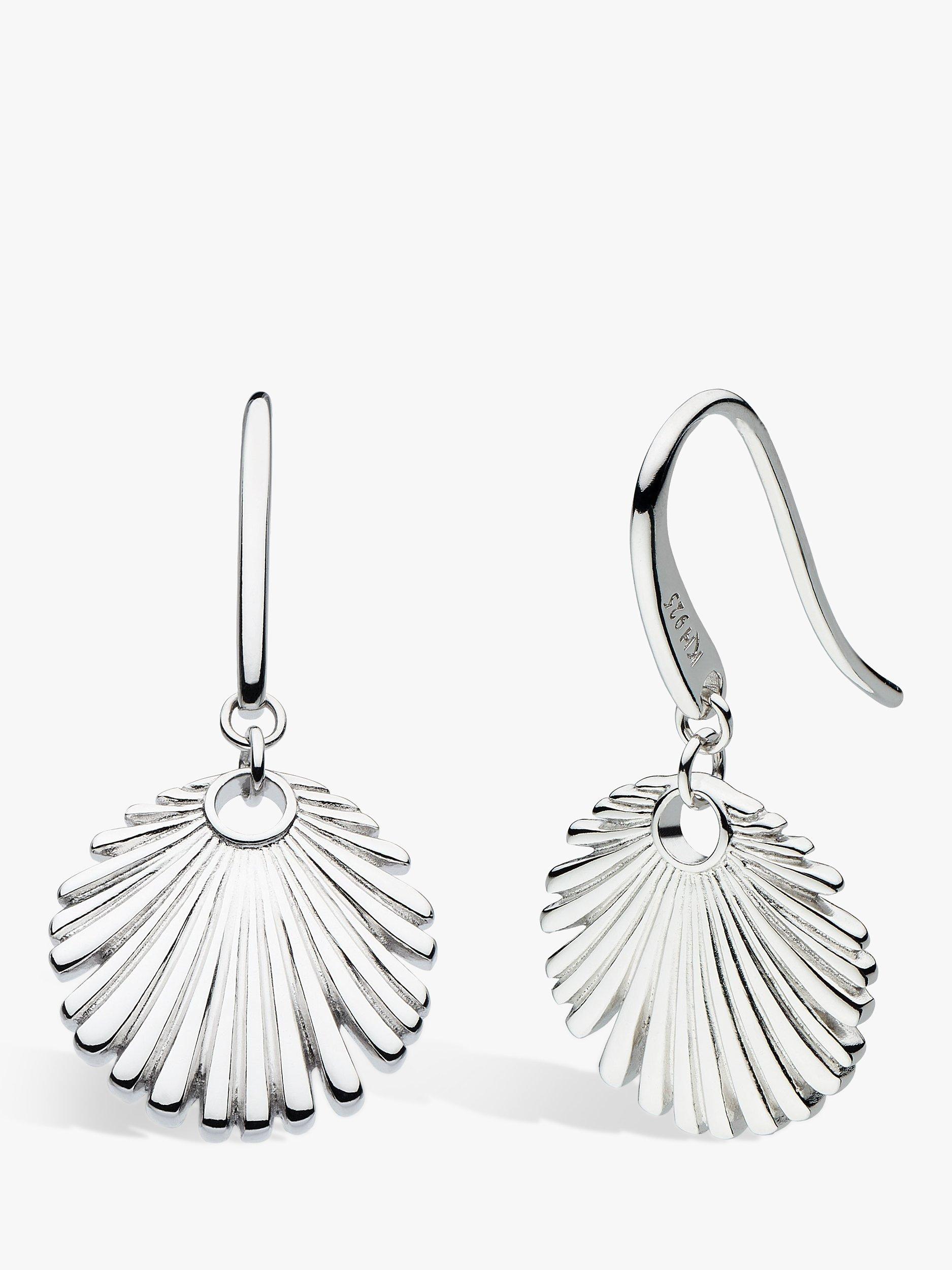Kit Heath Essence Radiance Round Drop Earrings, Silver