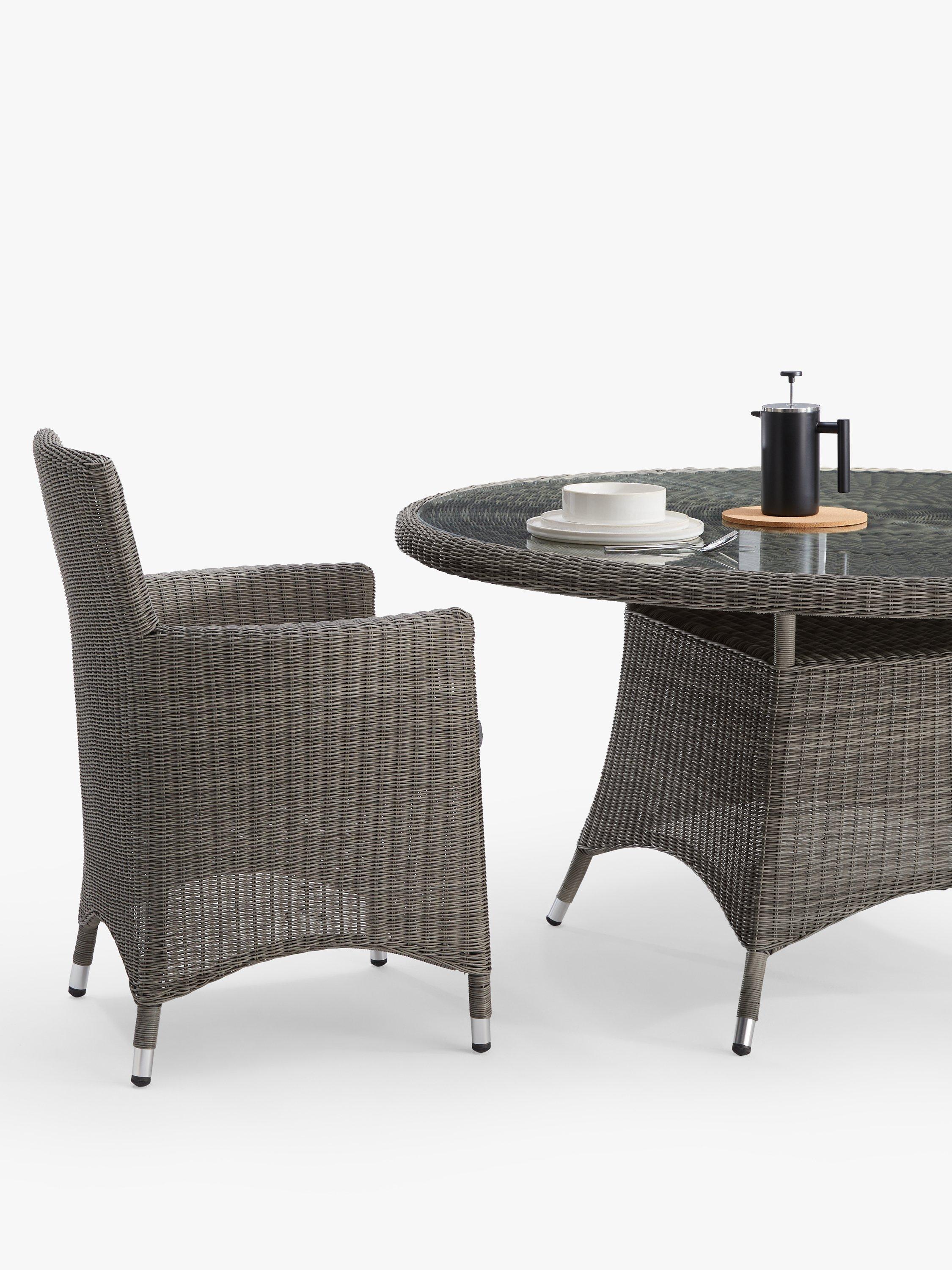 John Lewis Dante Garden Dining Armchair Set of 2 Grey
