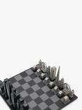 Skyline Chess London VS New York Stainless Steel Wooden Chess Set