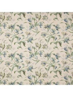 Colefax and Fowler Primavera Cotton Furnishing Fabric, Blue/Green