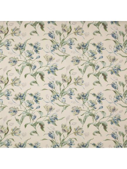 Colefax and Fowler Primavera Cotton Furnishing Fabric, Blue/Green