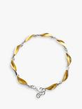 Nina B Lily Two Tone Link Chain Bracelet, Gold/Silver