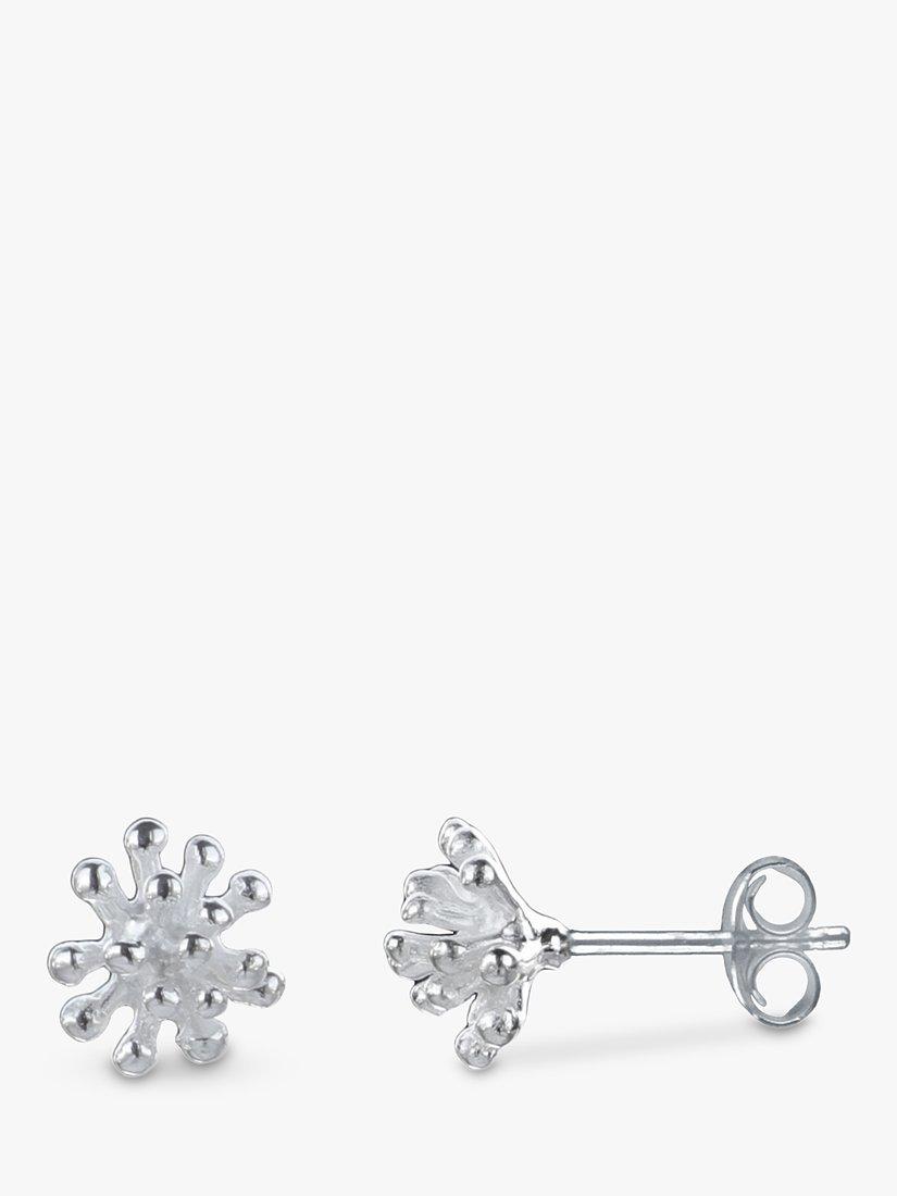 Product image 1 of 2, which shows Nina B Sterling Silver Sputnik Stud Earrings, Silver