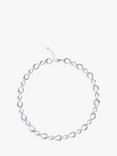 Nina B Open Teardrop Necklace, Silver